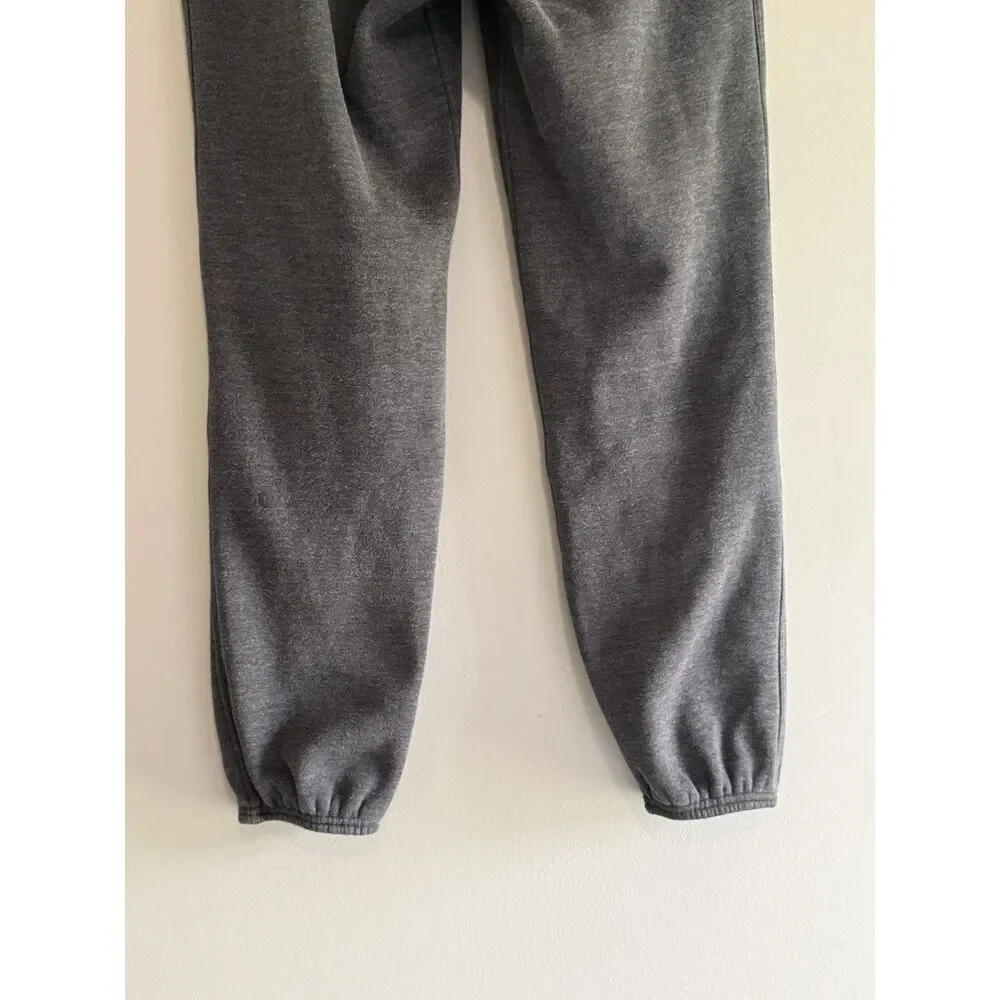 Lululemon Women's 6 Plush Times Jogger Sweatpants Gray Drawstring Lounge Pockets